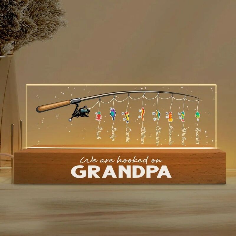 Personalized Led Customized Name Hairtail Fish Funny Gift For Grandfather