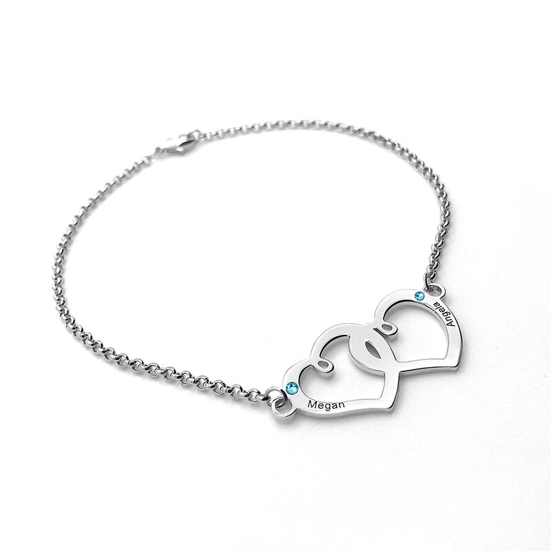 "Heart in Heart" Couples Bracelet