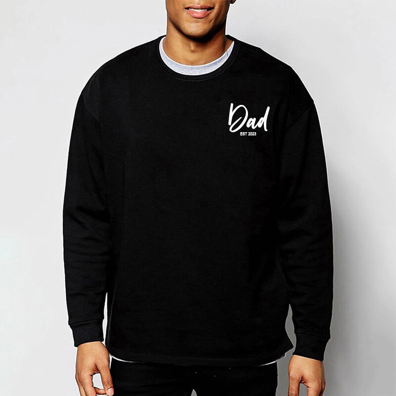 Personalized Sweatshirt with Custom Name and Message for Dear Dad
