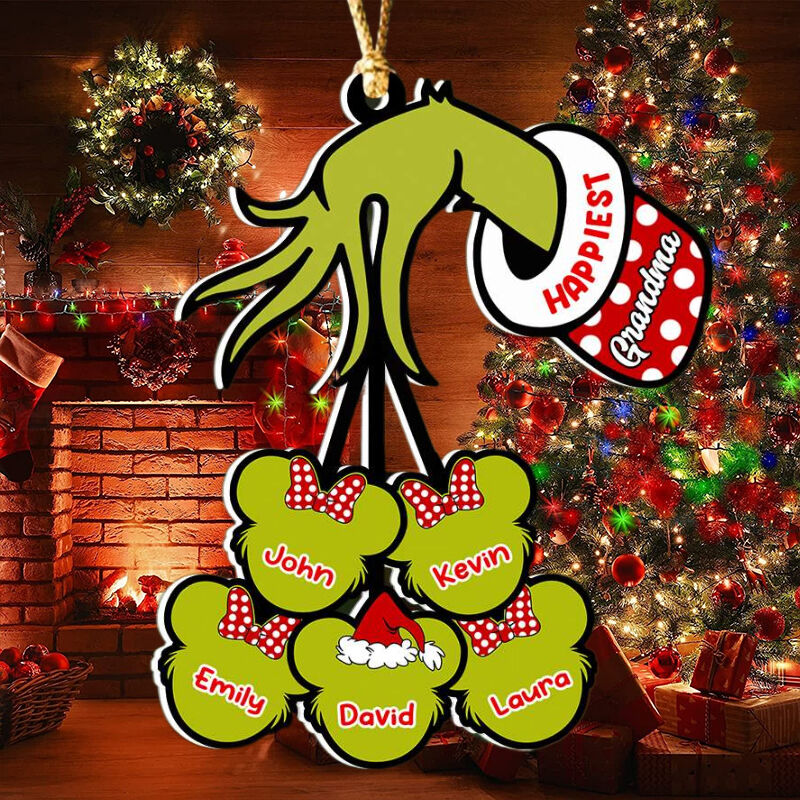 Decoración navideña personalizada Nombre personalizado Regalo único para la familia