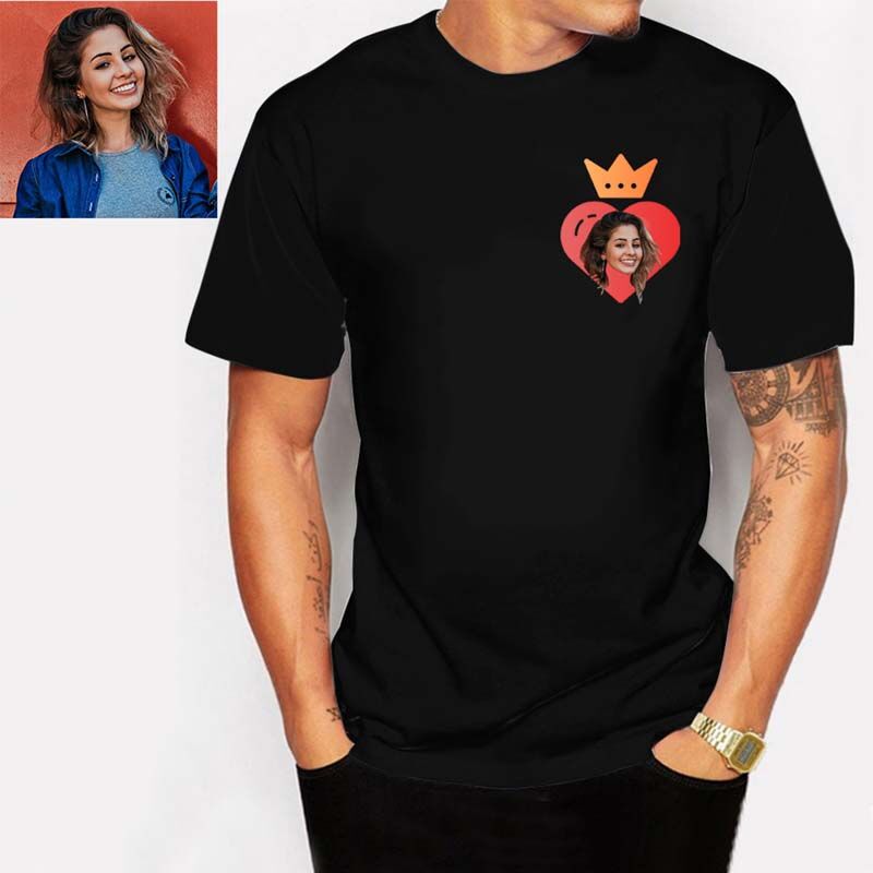 Custom Heart&Crown Photo T-Shirt