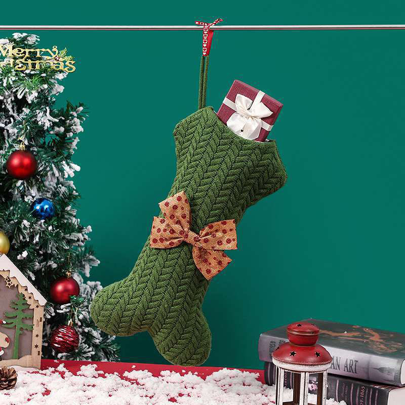 Calcetines de navidad personalizados de nombre forma de mariposa con lazo lindo