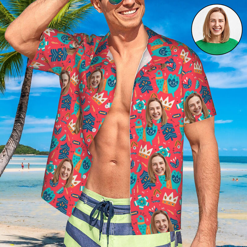 Camisa Hawaiana Personalizada Camisa Vacaciones Playa Estampado Abstracto Unisex