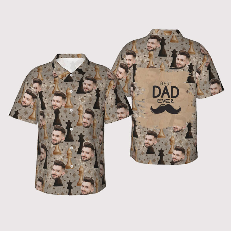 Camisa hawaiana personalizada con foto Best Dad Ever