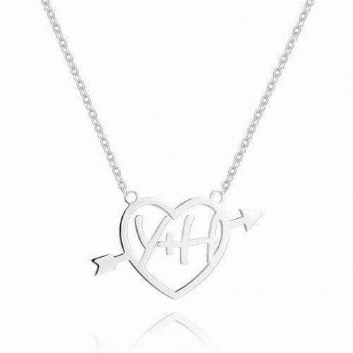 "Heart To Heart" Personalized Heart Name Necklace