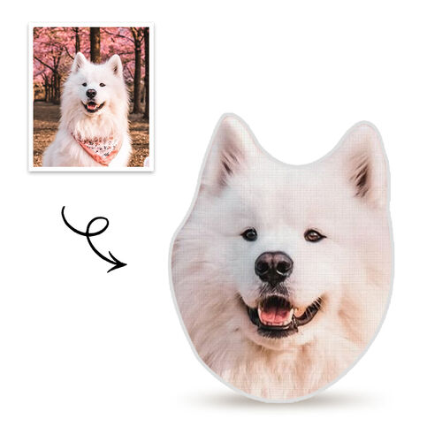 Almohada personalizada cara divertida de perro retrato 3D regalo para amigos