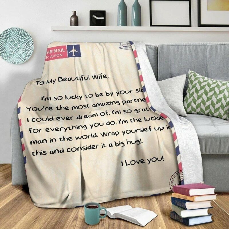 "I Love You Forever" Personalized Love Letter Blanket to Wife from Husband Warm Gift