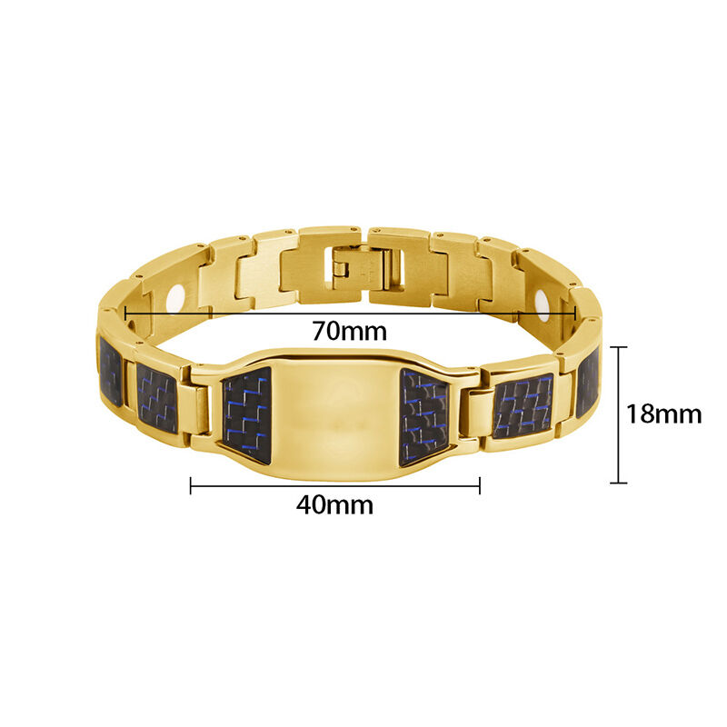 Gepersonaliseerde leren herenarmband met persoonlijke foto Stijlvol vaderdagcadeau