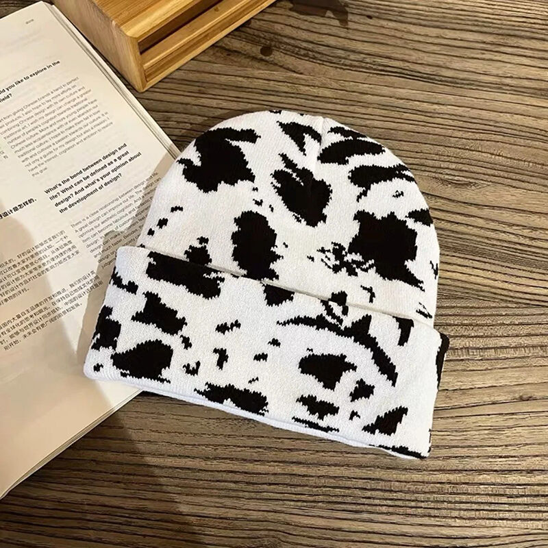 Beautiful Beanie with Cow Pattern Precious Gift for Favorite Person