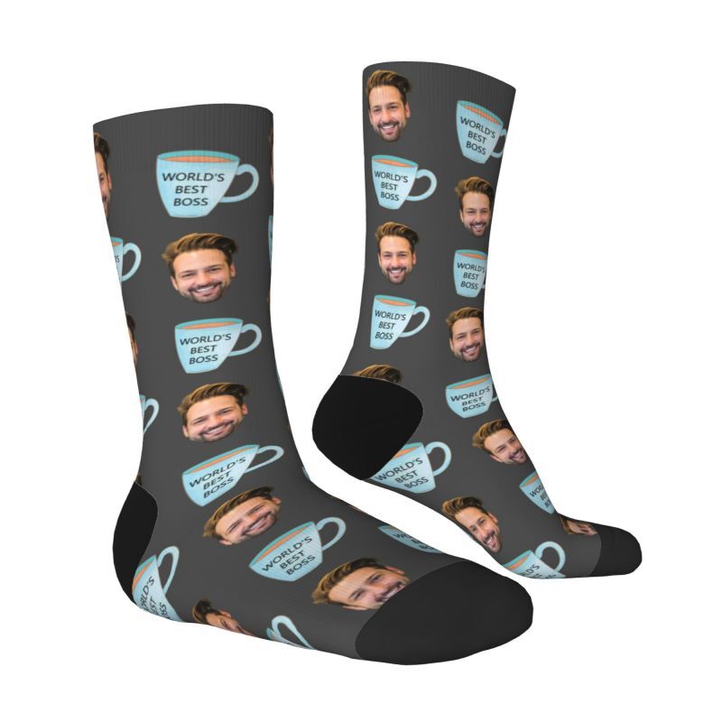 Personalized Face Socks Add Photos for a Fun Gift for Boss
