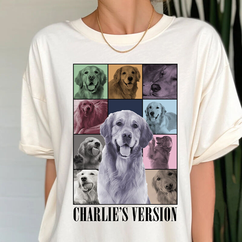 Camiseta personalizada con fotos personalizadas diseño elegante regalo atractivo para amantes de las mascotas