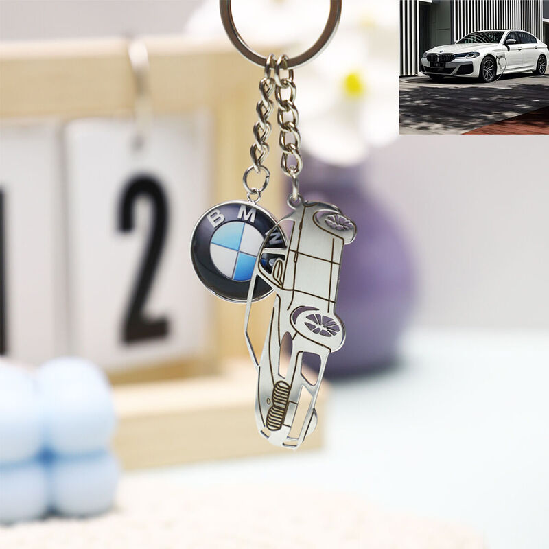 Personalized Car Keychain With Car Logo, Cool Gift For Dad - Drawelry.com