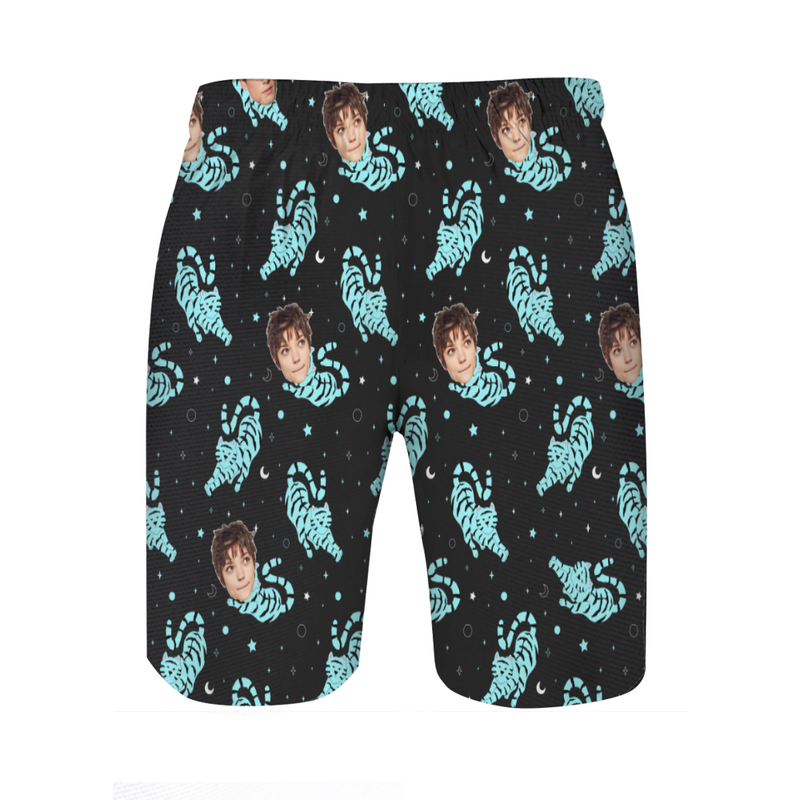 Shorts de plage personnalisé avec motif tigre Cadeau pour frère