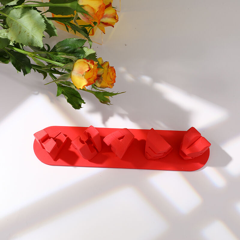 3D ネーム プレート インテリア 三つの名前が一つになる カラフル