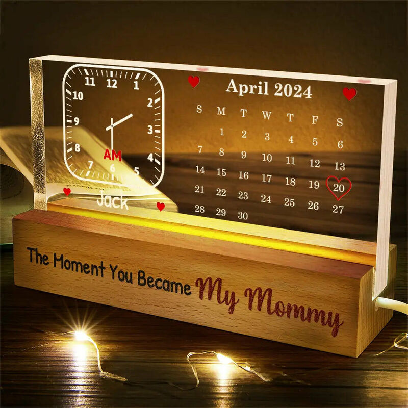 Personalized Led Light Custom Date And Clock Gifts For Mother's Day