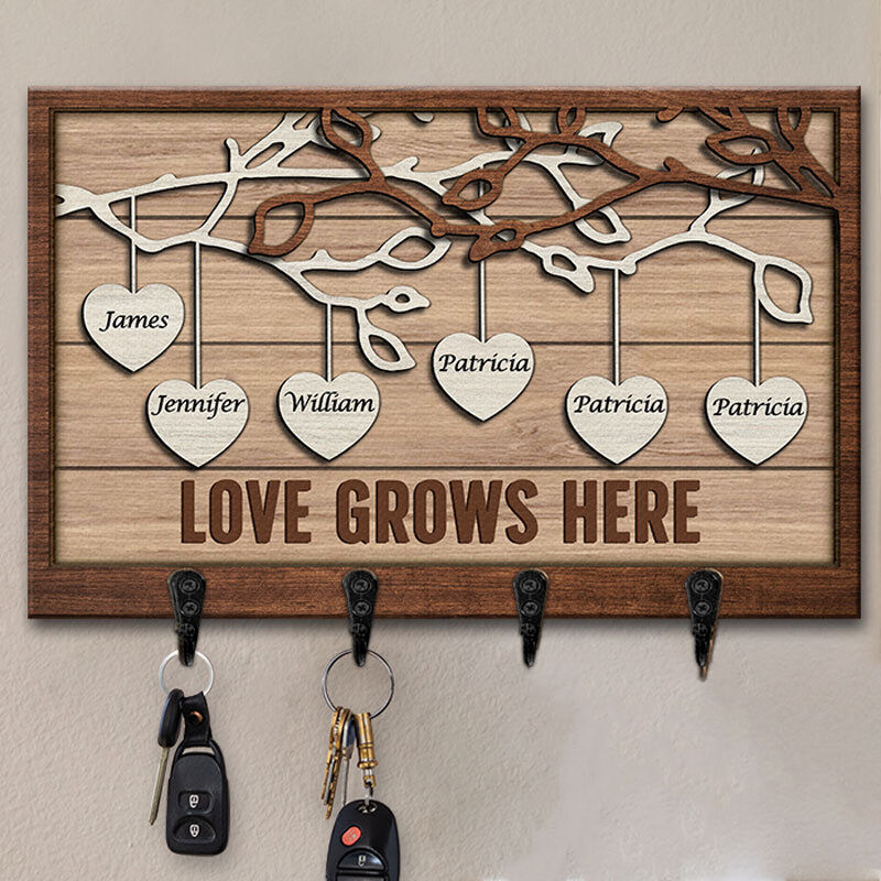 Porte-clés personnalisé arbre généalogique personnalisé Cadeau de décoration d'intérieur attrayant