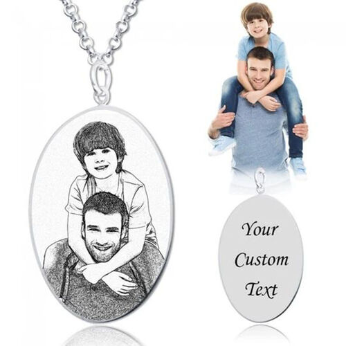 "Für Immer Jung" Personalisierte Halskette mit Foto und Gravur