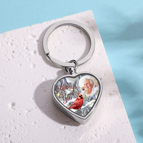 I Am Always With You Personalized Memorial Picture Urn Keychain
