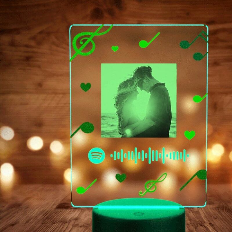 Personalized Spotify Plaque Song and Photo Lamp For Dear With 7 Colors