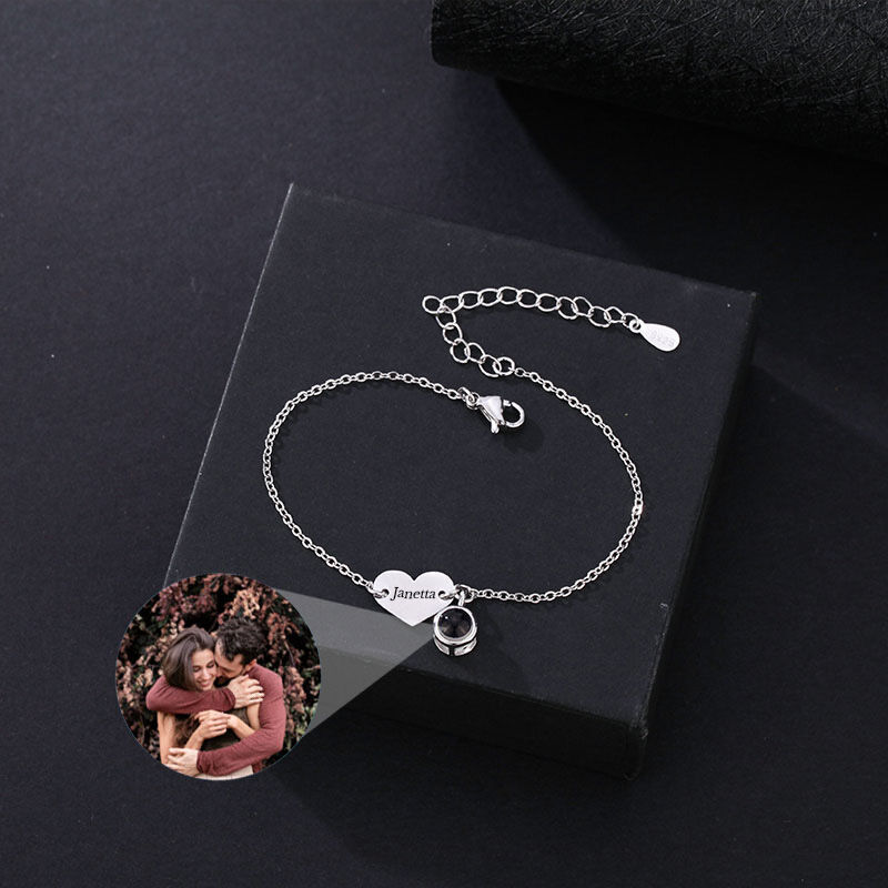 Personalized Engravable And Photo Projection Bracelet Creative Gift