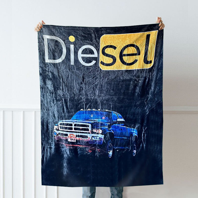 Custom Picture Truck Blanket Special Design Gift for Friends "Diesel Hub"