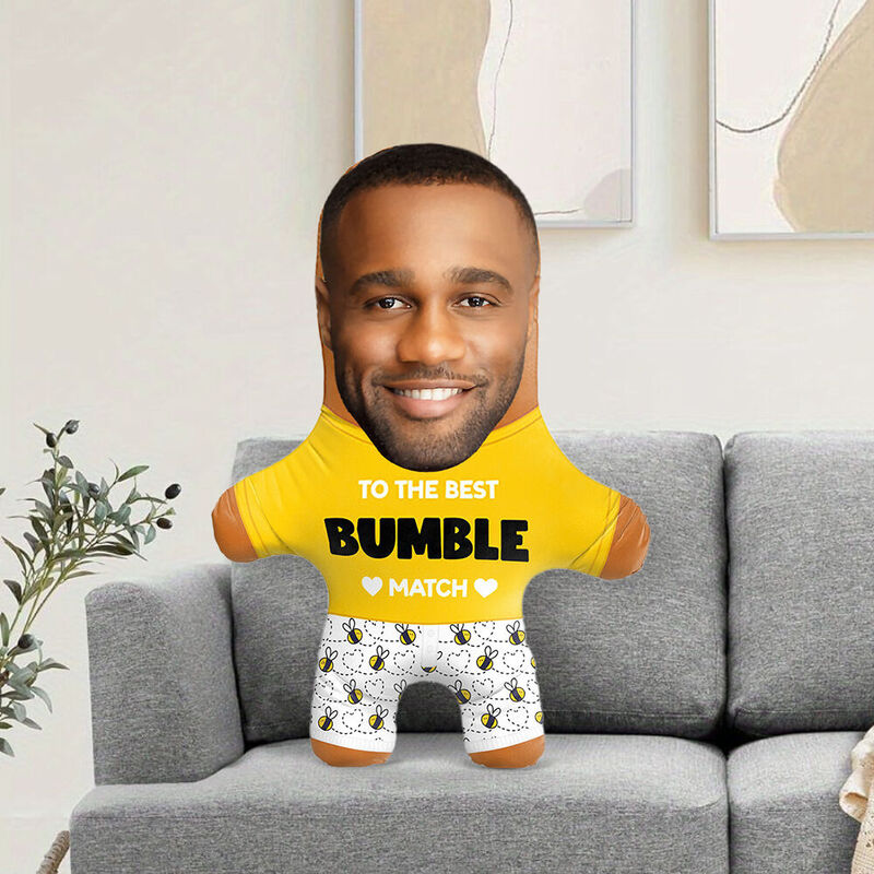 Coussin de visage personnalisé "To The Best Bumble Match" Coussin de visage Cadeau pour ami(e)