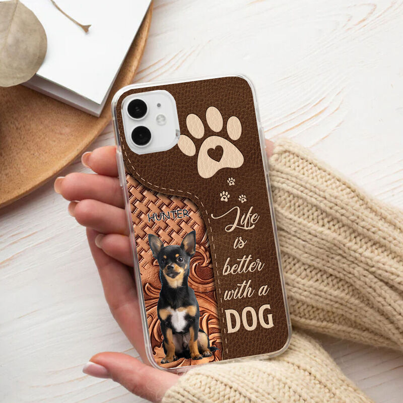 Personalisierte Handytasche mit Haustier Foto Fun Weihnachtsgeschenk