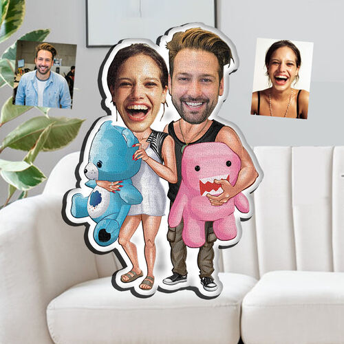 Custom Face Pillow  Cute Full Body3D Portrait Personalized Photo Pillow Funny Gifts for Couple
