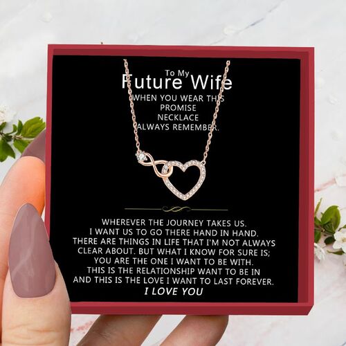 Gift for Future Wife "You Are The One I Want To Be With" Necklace