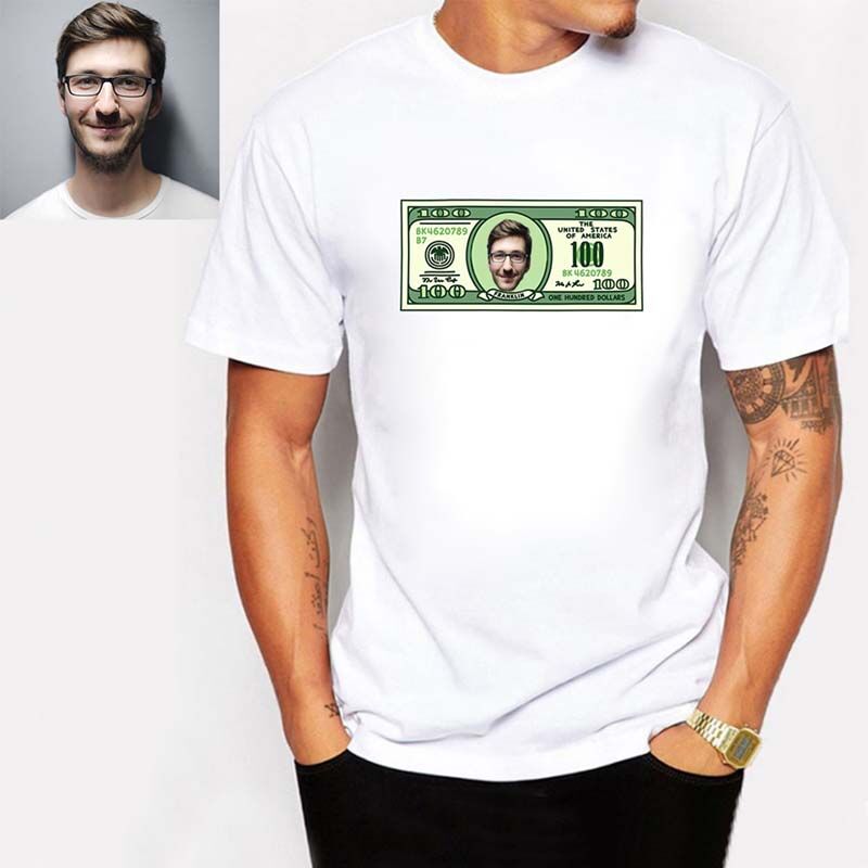T-Shirt personnalisé avec photo du dollar