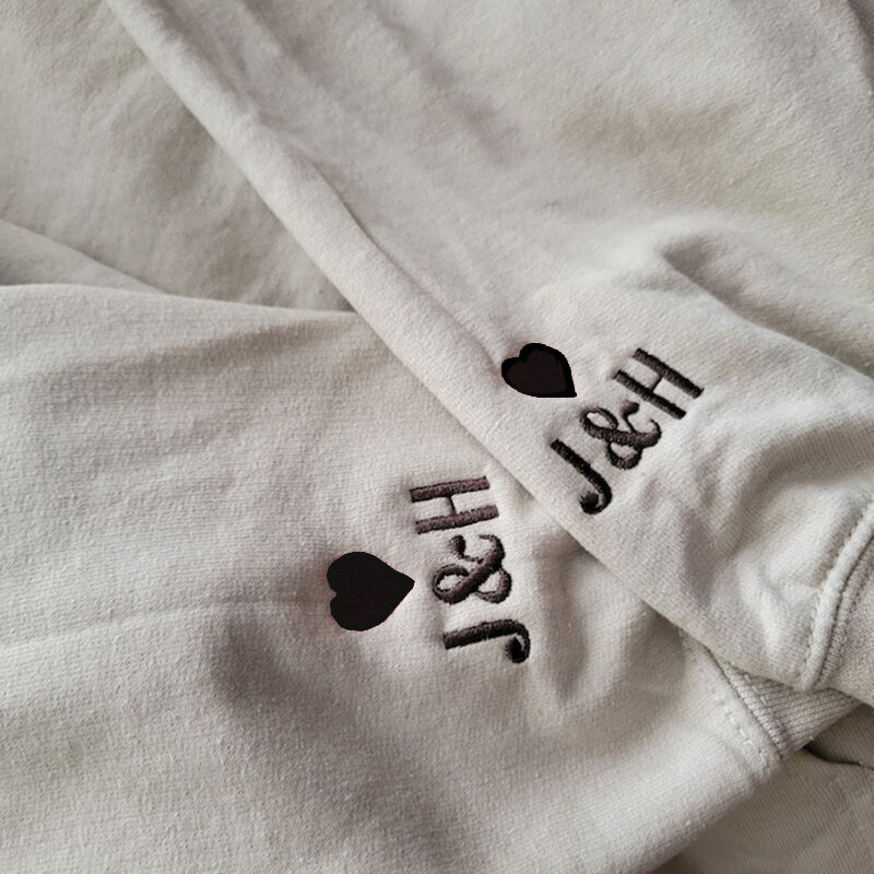 Personalized Sweatshirt Embroidered Stitch and Angel with Custom Roman Numeral Date for Lover's Anniversary