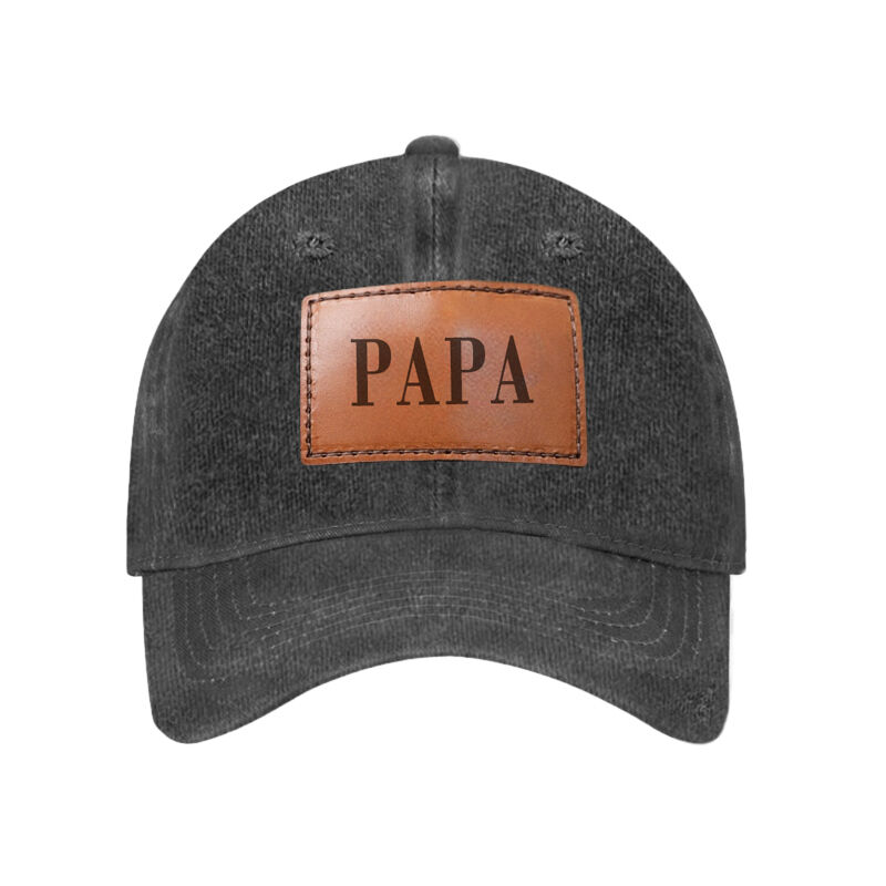Personalisierte Kappe Leder Design benutzerdefinierte Nickname Perfektes Geschenk für die Familie