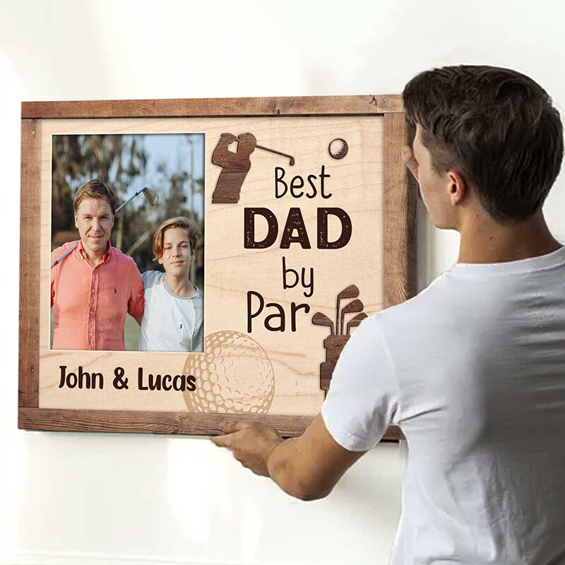 Personalized Picture Frame Creative Gift for Father "Best Dad By Par"