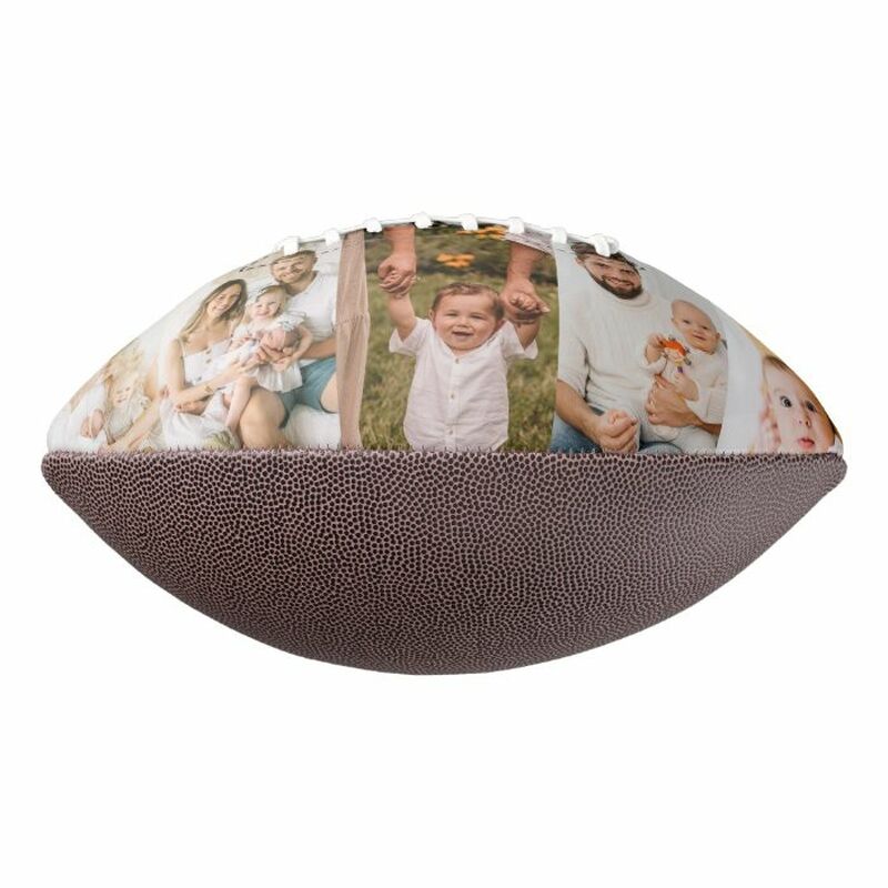 Ballon de football personnalisé avec photo ajoutée comme cadeau pour papa passionné de sport