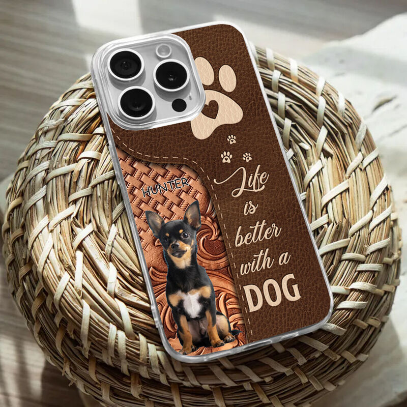 Personalisierte Handytasche mit Haustier Foto Fun Weihnachtsgeschenk