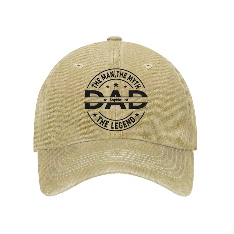 Personalized Hat The Myth The Legend Custom Names Emblem Design Perfect Gift for Dad