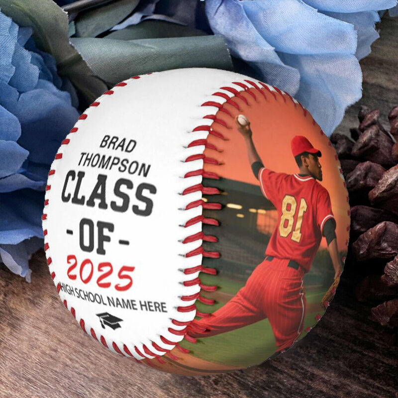 Personalized Baseball Custom Photo Graduation Gift for Baseball Lovers