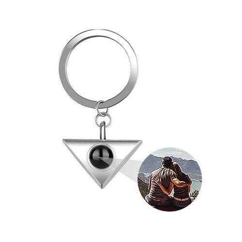 Personalized Photo Projection Keychain-Triangle