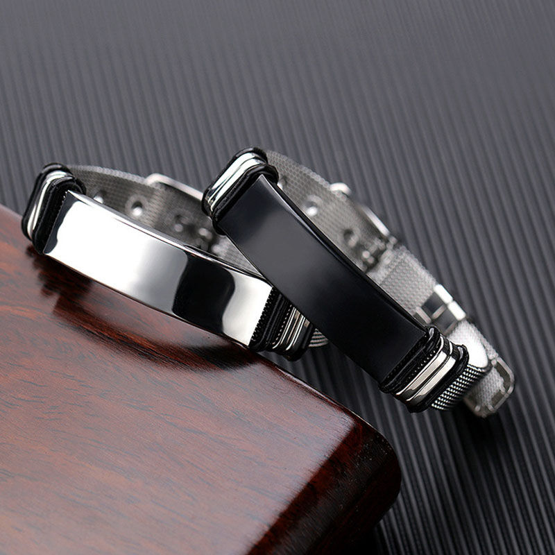 "Handsome Life" Personalized Bracelet for Men Stainless Steel Strap