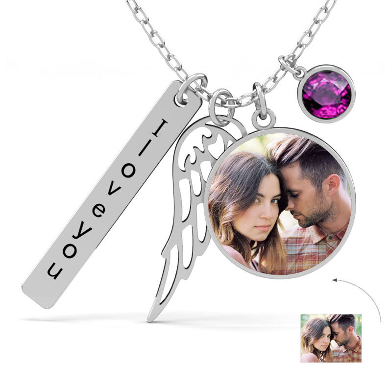 "Keep Love in Your Heart" Personalized Photo Necklace