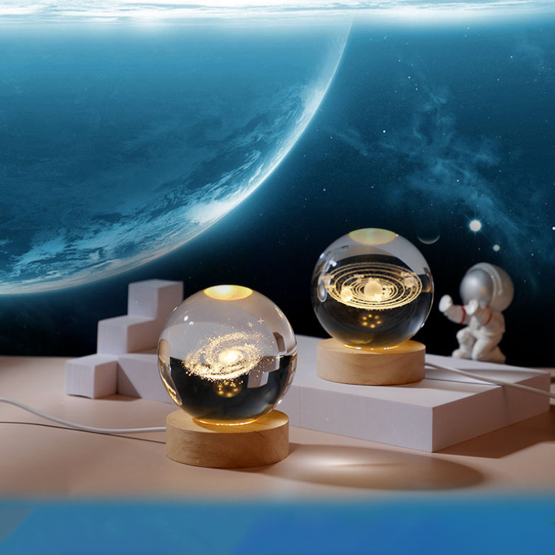 3D Carved Crystal Ball Night Light Best Gift for Friends