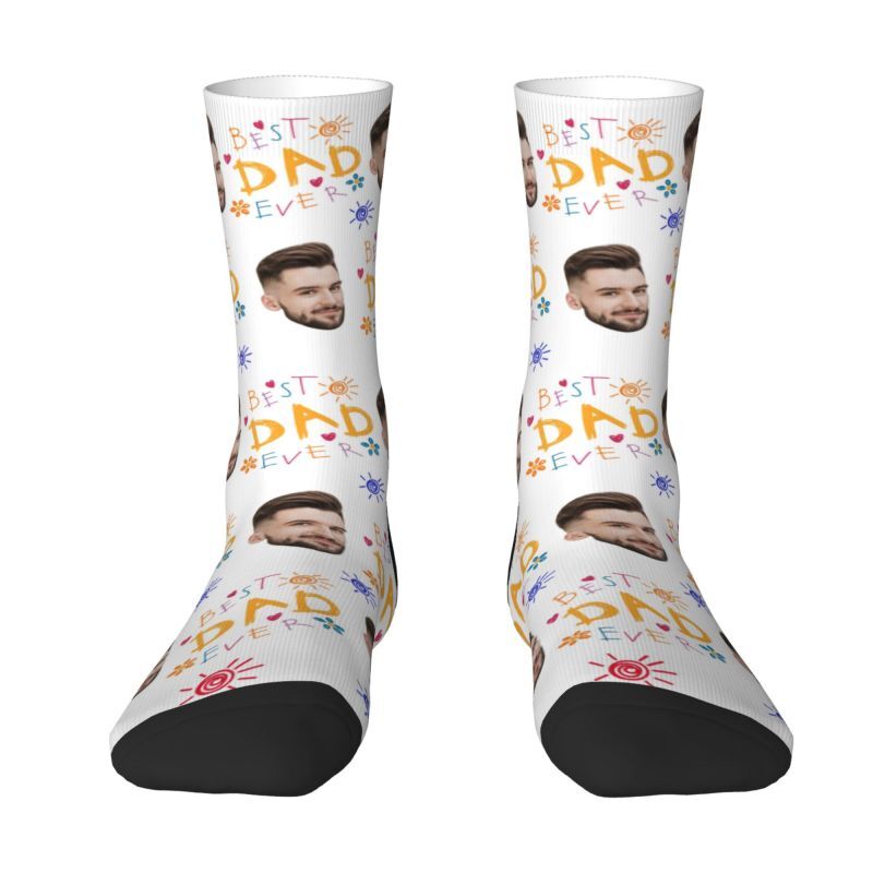 Chaussettes à visages personnalisables : un beau cadeau pour papa