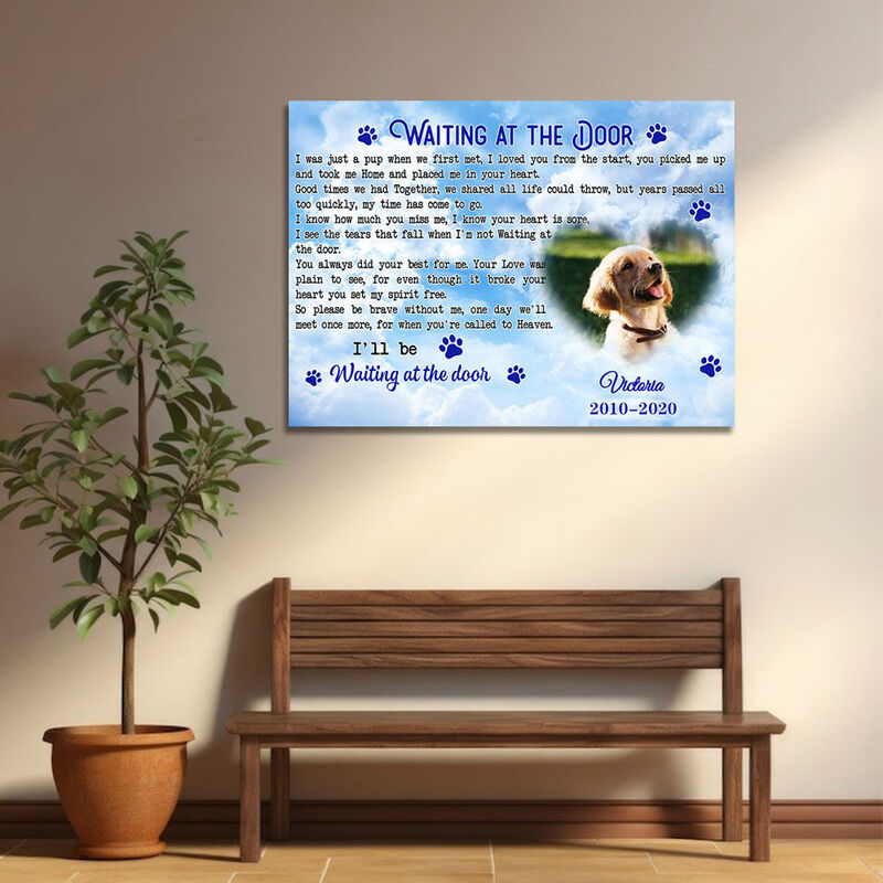 Personalized Picture Canvas Wall Art Sky Background Simple Gift for Pet Lover