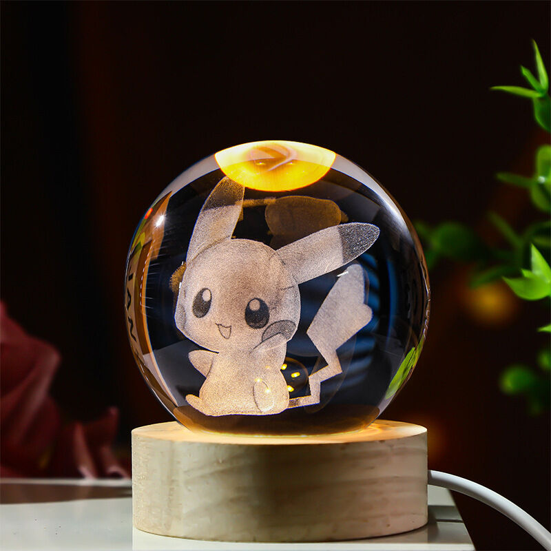 3D Carved Crystal Ball Night Light Wonderful Gift for Children