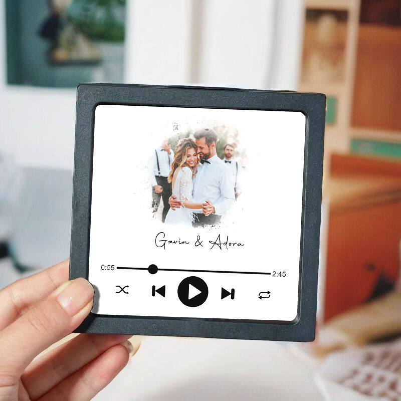 Personalisiertes Musik-Kühlschankmagnet Mit Individuellem Bild Einzigartiges Design-Geschenk für das Paar