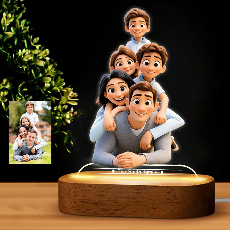 Lampe Plaque Acrylique Personnalisée Style Dessin Animé Décoration Mignonne pour la Maison