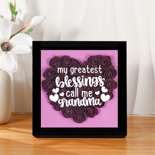Personalized Dried Flower Frame Gift for Grandma-My Greatest Blessings Call Me Grandma