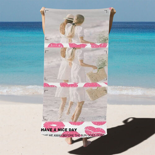 Asciugamano da bagno da spiaggia con foto personalizzata Regalo creativo
