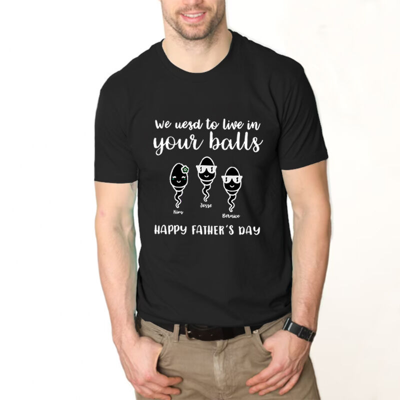 T-shirt personalizzata con nome personalizzato e motivo carino per il regalo della festa del papà