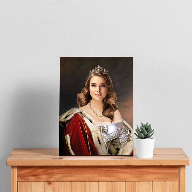"Her Majesty" Personalized Royal Photo Frame Customized Head Photo as a Gift for Her